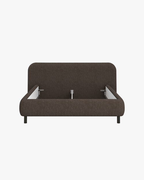 noo.ma Mumo gestoffeerd bed 180x200 - chocoladebruin bouclé