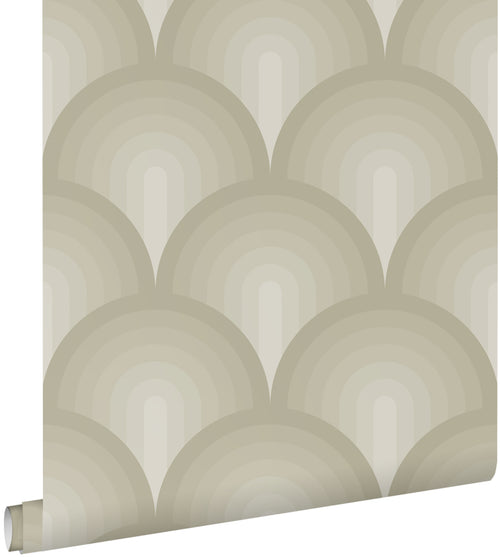 ESTAhome behang 3D-motief vergrijsd olijfgroen - 50 x 900 cm - 131120 - vtwonen shop