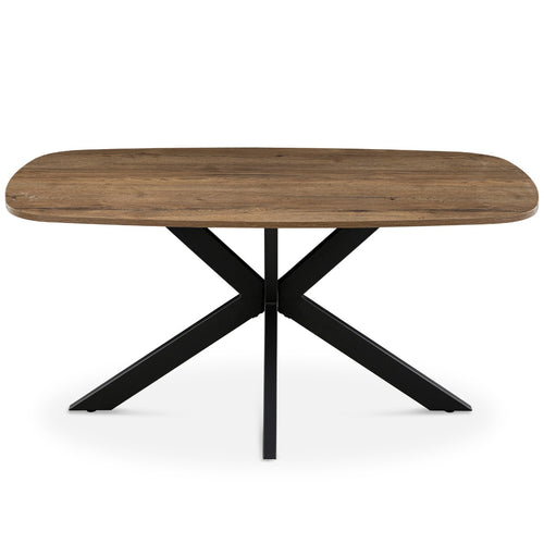 Giga Meubel Eettafel Jaimy - Deens Ovaal Donkerbruin Hout - 160x90x76cm - vtwonen shop