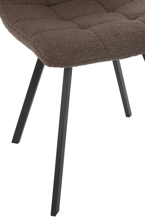 J-Line stoel Clark - metaal/polyester - taupekleur