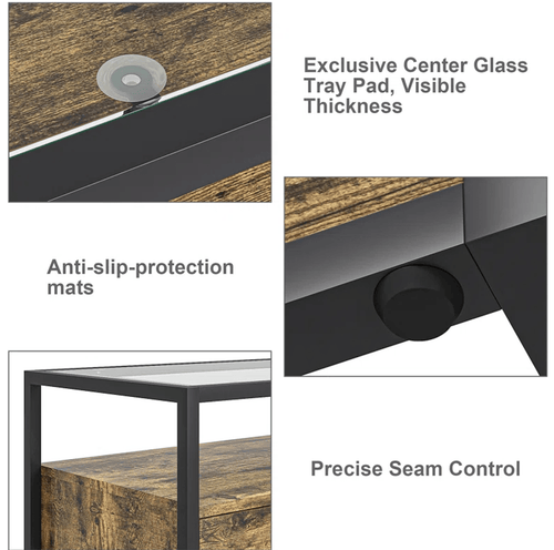 Furnilux Sidetable met lades Echo - glas - 120x40x80 - 120x40x80cm