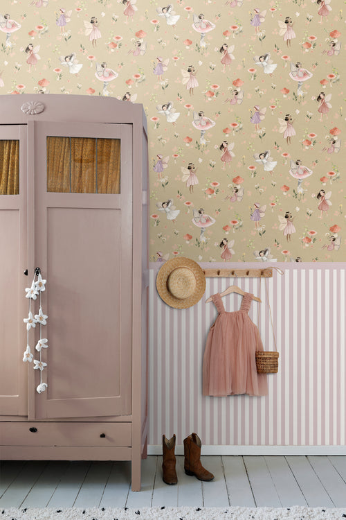 ESTAhome behang elfjes roze en groen - 50 x 900 cm - 131340 - vtwonen shop