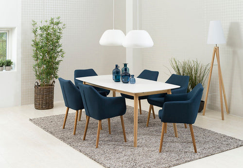 Rebellenclub Eetkamertafel Tarnaby - 150 x 80cm - Wit