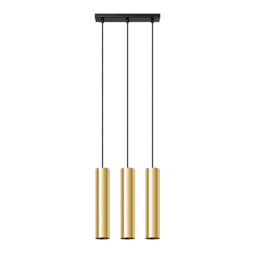 Sollux Lighting Hanglamp LAGOS 3 gepolijst goud - 45x6x90cm