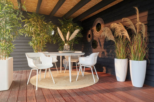 Hartman Tuintafel Sophie Studio - Wit Aluminium - Ø128x75cm