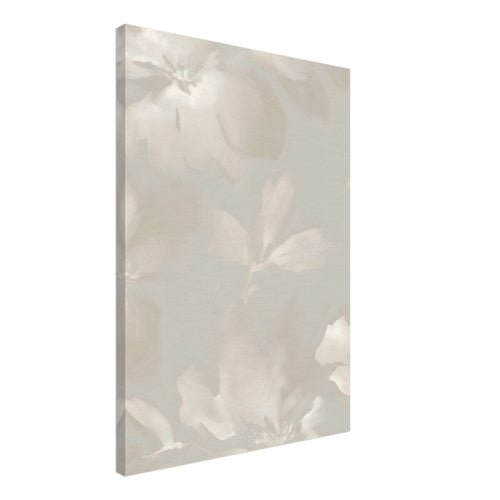 Artfulprints Canvas Soft grey blossoms canvas - 50x70 cm - Grijs