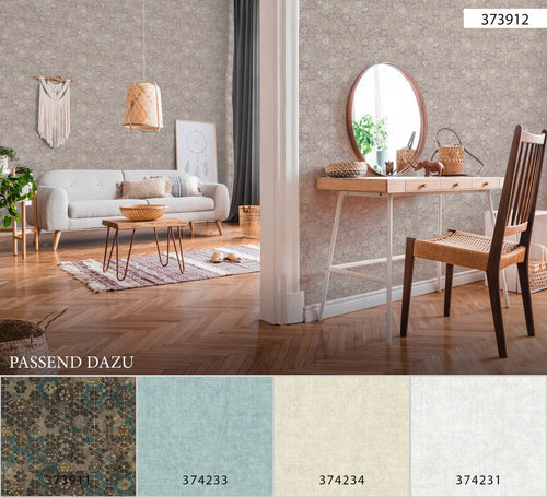 Livingwalls behang tegelmotief beige en grijs - 53 cm x 10.05 m - AS-373912 - vtwonen shop