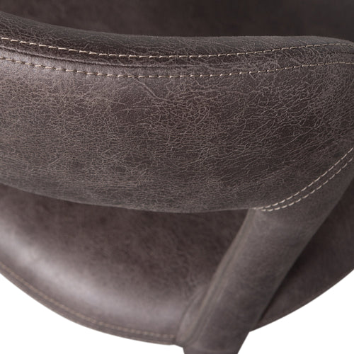 WOOOD eetkamerstoelen Noble - Leerlook - Zwart/Grijs - Set van 2 - vtwonen shop