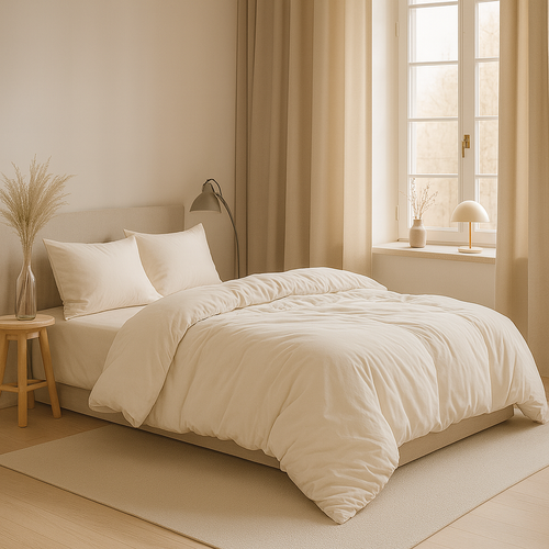 Ten Cate dekbedovertrek flanel - 140x200/220 - beige