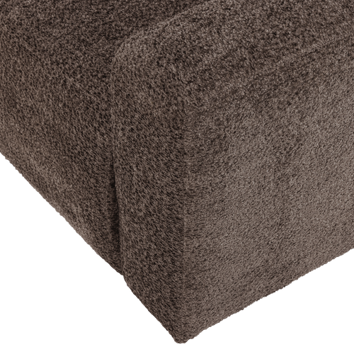 WOOOD 2-zits bank arm rechts Mojo Base - Wollig - Bruin - 74x185x97