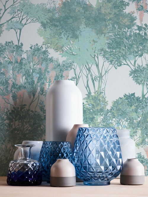 Livingwalls behang bloemmotief meerkleurig, groen, wit, oranje en blauw - 53 cm x 10.05 m - AS-391733 - vtwonen shop