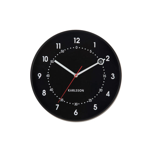 Karlsson wandklok Fresco - zwart - Ø31.5cm