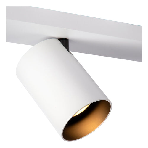 Atmooz plafondlamp Nuo 5 - wit-zwart vanbinnen - 120 x 7 x H 10 cm - GU10