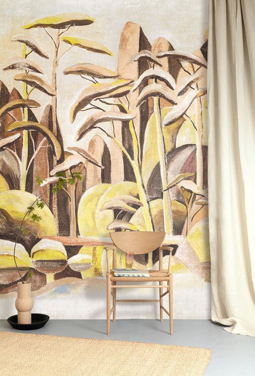 Masureel behang geometrische vormen geel - 53 cm x 10.05 m - 631019 - vtwonen shop