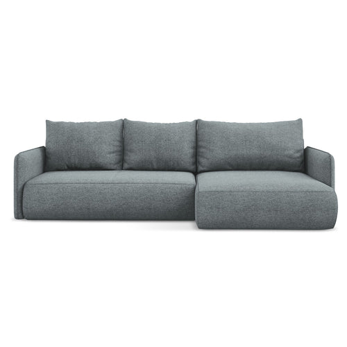 LaMiaSofa hoekbank rechts Palermo - chenille stof - jeans - 240x148x86