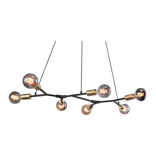 Nordlux Josefine Hanglamp - 7-lichts E27 - Zwart/Messing - vtwonen shop