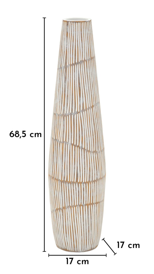 Mauro Ferretti vaas - Ø 17x68,5 cm - beige