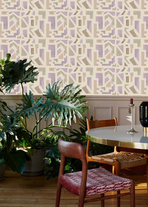 Catchii Behang Lines network Taupe - vtwonen shop