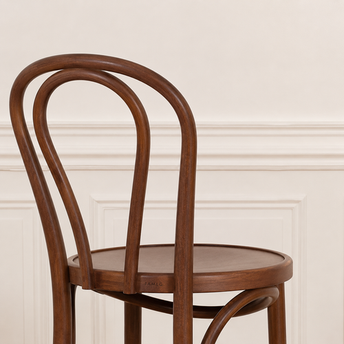 Fameg Vienna Thonet No. 18 houten barkruk walnoot - 65 cm