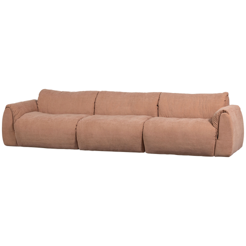 WOOOD 3-zits bank Baggy - Geweven Chenille - Oud Roze - 81x309x101 - vtwonen shop