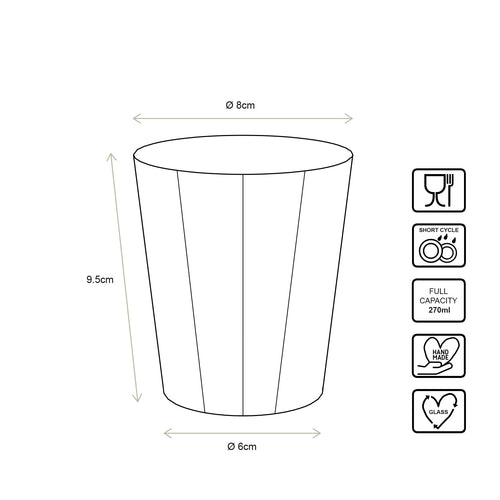 vtwonen Waterglazen - Glazen - Set van 4 Drinkglazen - Servies - 200 ml - vtwonen shop