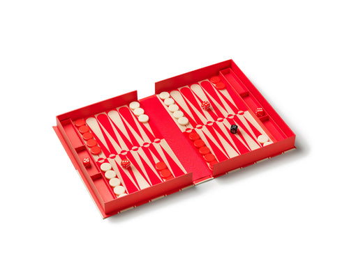 Printworks Spel Classic - Art of Backgammon - Rood/Crème
