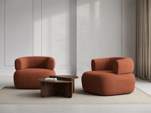 Micadoni Fauteuil Jenny boucle, baksteen - 88x90x73cm