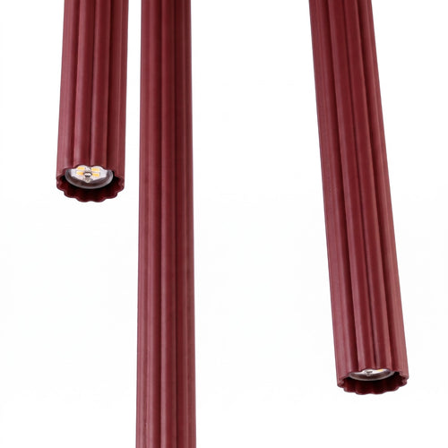 Sollux Lighting Hanglamp ARCHE 3P bordeaux - 20x20x120cm
