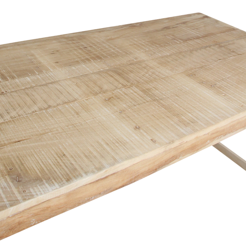 Raw Materials eettafel Limewash - inklapbaar - FSC gerecycled hout - 165x75x76 cm