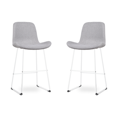 Nolon Nino-Fé Barkrukken Set van 2 - Lichtgrijs - Wit - 75 cm - vtwonen shop