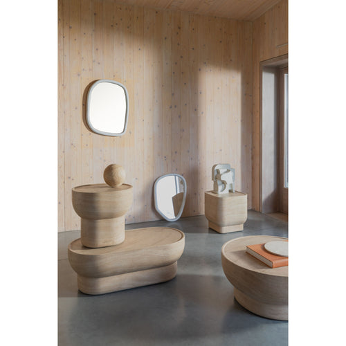 Zuiver Looks Spiegel/ Wandspiegel Organische vorm Off White M - vtwonen shop