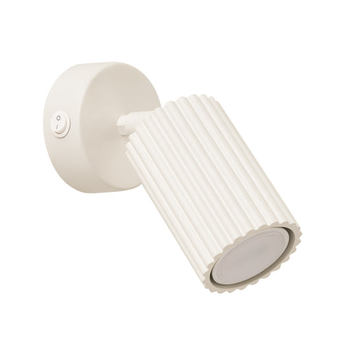Sollux Lighting Wandlamp KARBON beige met schakelaar - 8x8x16cm