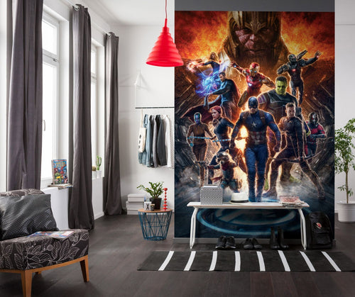 Sanders & Sanders fotobehang The Avengers vs. Thanos multicolor - 200 x 280 cm - 612091