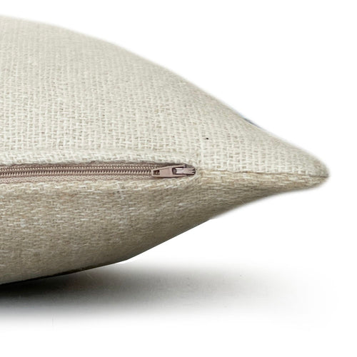 Malagoon kussen - beige dubbelzijdig - 50x50cm gerecycled wol