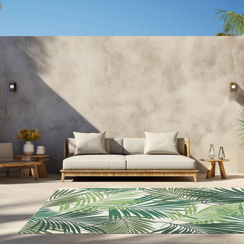 AFK Living vloerkleed Tropical - voor binnen en buiten - groen - 140 x 200 cm