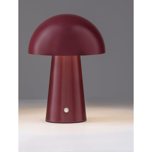 Nova Luce ANDE Geïntegreerde LED-tafellamp, mat bordeauxrood, aanraakgevoelig, dimbaar, 2W 129lm 3000K, USB-aansluiting