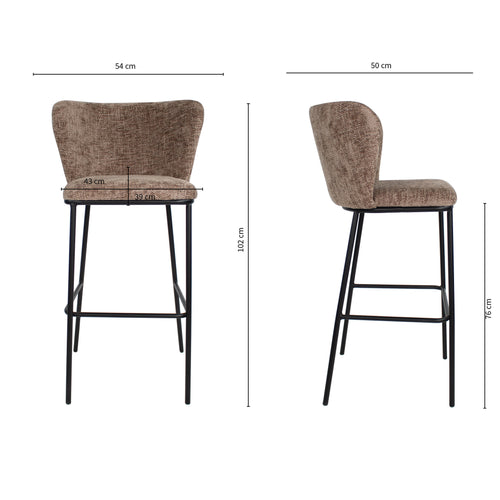 Kick barkruk Bo - Taupe