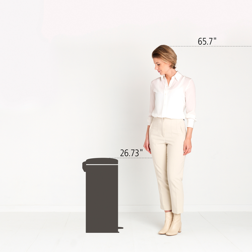 Brabantia NewIcon Pedaalemmer, 30 liter, kunststof binnenemmer - Matt Steel Fingerprint Proof
