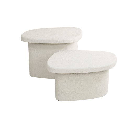 Giga Meubel Salontafel Stone Organic - Beige Marmer - Set van 2 - vtwonen shop