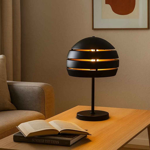 Freelight tafellamp Djarin - 1 lichts - 28  x 45   cm - zwart goud