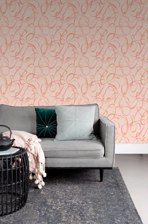 Sanders & Sanders behang figuratief motief zacht roze - 50 x 900 cm - 935276 - vtwonen shop