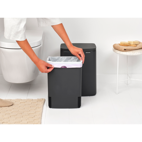Brabantia Prullenbak Bo - 12 L - mineral infinite grey - vtwonen shop