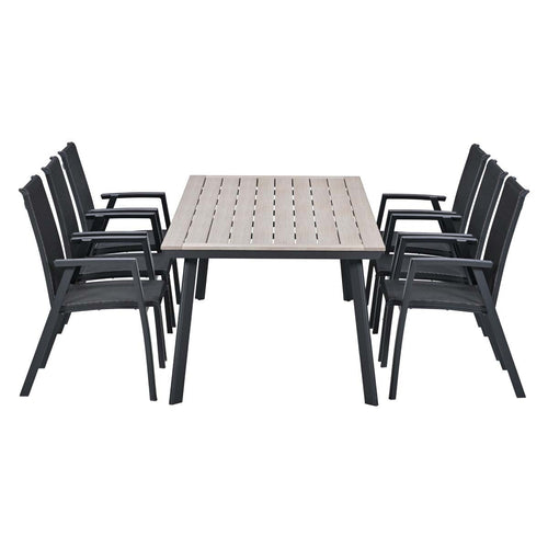 Garden Impressions Tuinset Santana 7-delig - Penedo tuintafel 230x100 cm