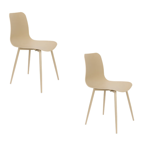 Housecraft Living Leon Eetkamerstoelen Beige - Set van 2 - vtwonen shop