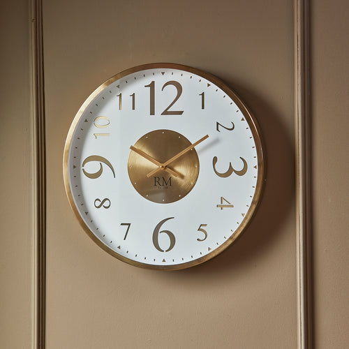 Rivièra Maison Venosa Wall Clock - IJzer, Glas - Goud - vtwonen shop