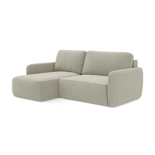 LaMiaSofa hoekbank links Corle - textuurstof - lichtbeige - 207x148x86