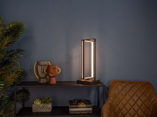 EGLO tafellamp Siberia - led - 43 cm - zwart/wit - dimbaar - vtwonen shop