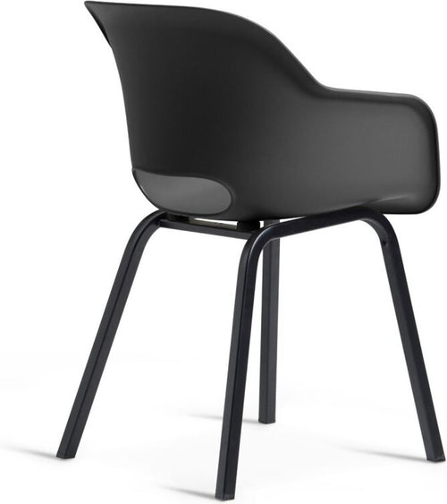 Keter Noa Tuinstoel - 2 stuks - 55x56,5x80cm - metalen frame - Zwart