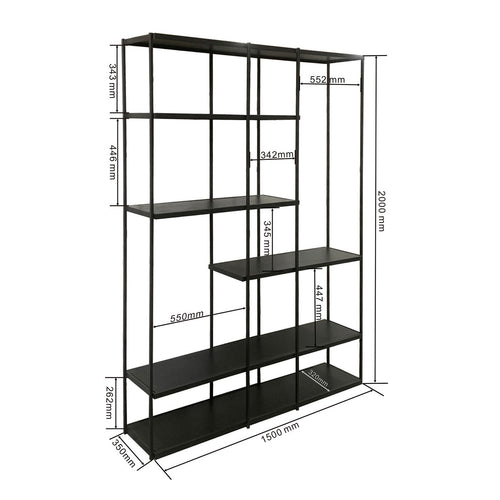 Kare Design Bookshelf Oslo zwart 200x150cm - vtwonen shop