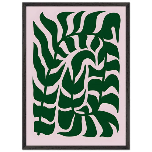 Artfulprints Poster met Lijst Matisse – Sea petal symphony   - 50x70 cm - Donkergroen